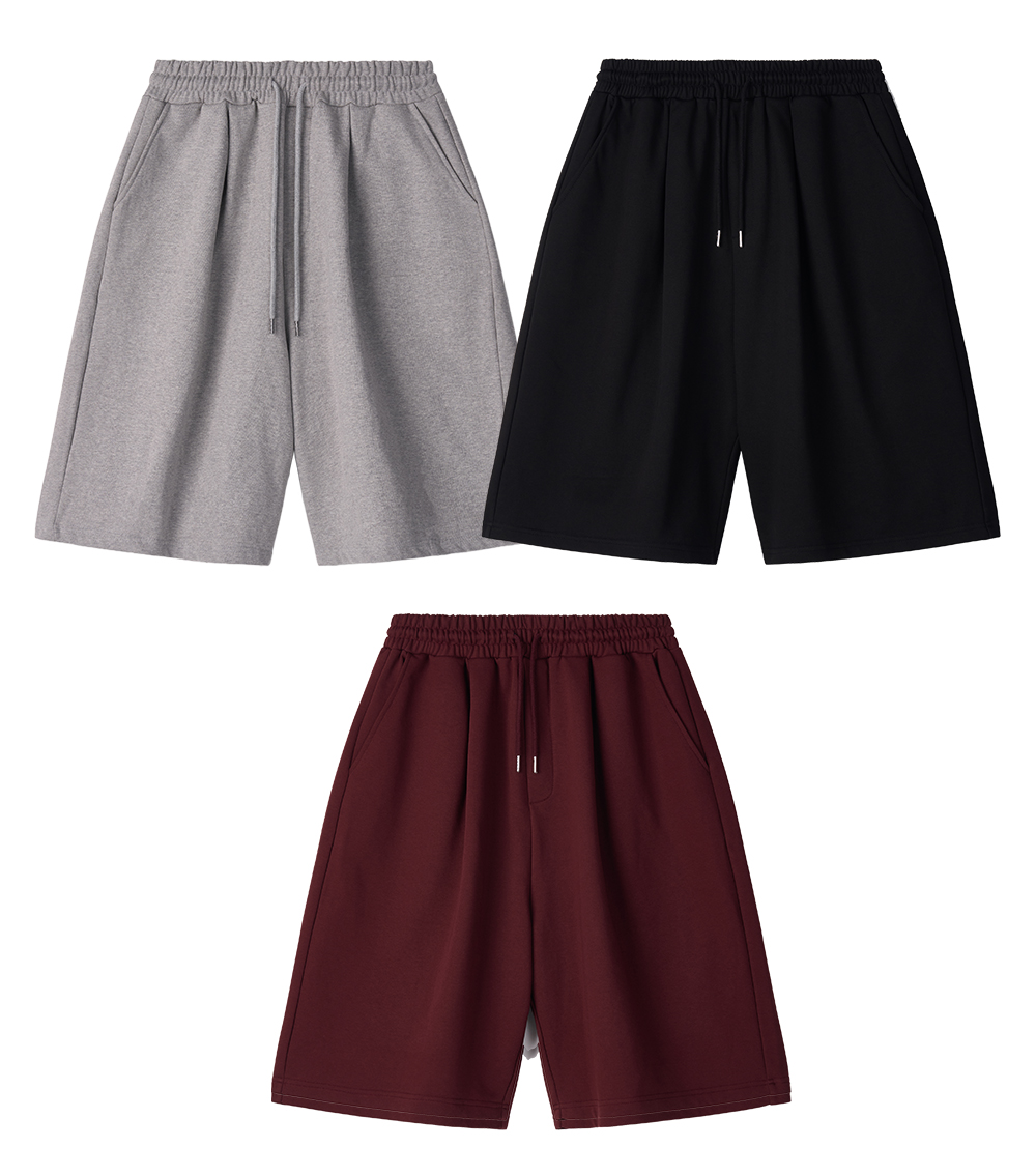 MUSINSA | MACASITE One-Tuck Bermuda 7-Cut Sweatpants Black